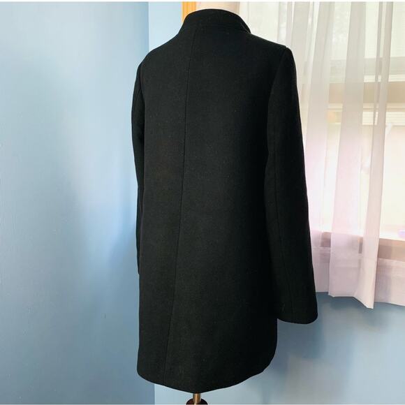 J. Crew Factory Black Wool Bow Coat Size 4 - Picture 6 of 12